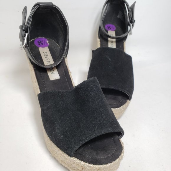 Steve Madden Suede Leather Jyia Platform Sandals, 8.5 - Picture 12 of 13